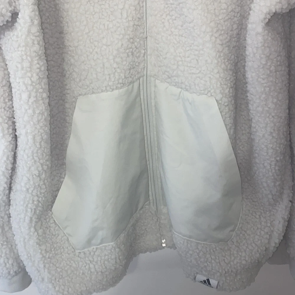 Adidas Orbit Grey Sherpa Zip Up Jacket